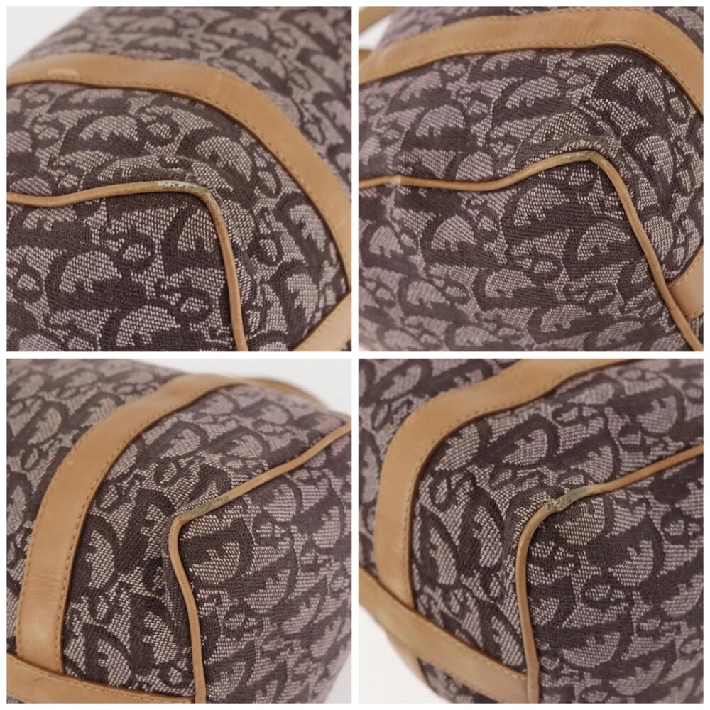 Christian Dior Trotter Canvas Mini Boston Bag Pink Gold Auth 144280 - Picture 16 of 16